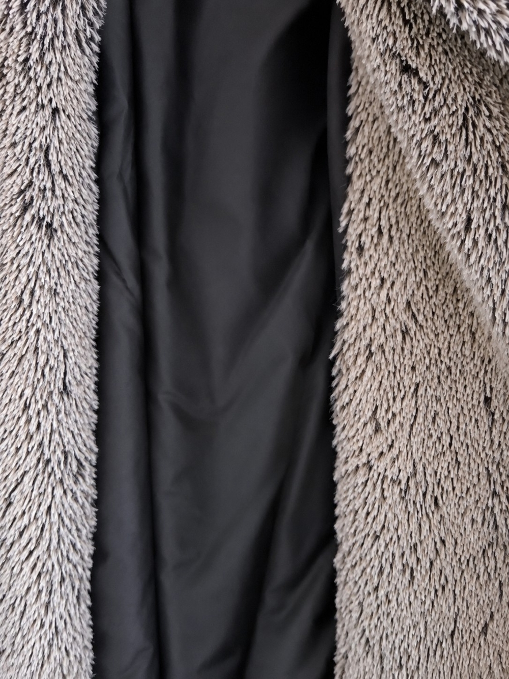 Democracy 3X Gray Faux Fur Vest | Cozy Open Front Shaggy Layering Piece | Boho - Picture 3 of 11